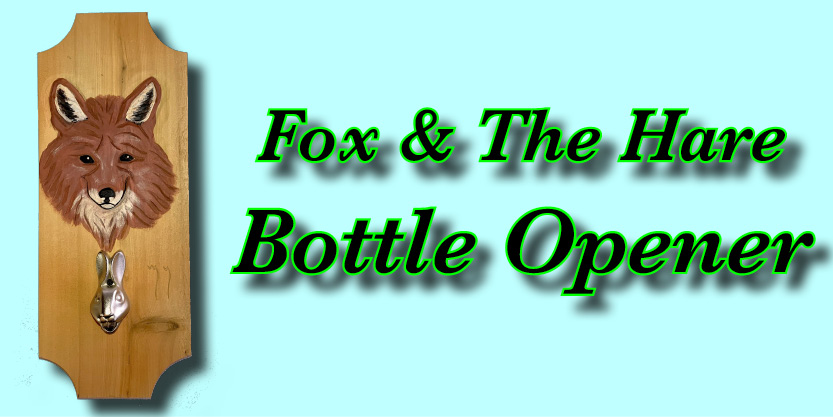 Red fox and the hare, very cool Craft beer bottle opener, perfect for a breweries near me